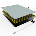 Zrcadlový infrapanel MIRROR 580W | Výhřevnost 10,5 m2 | 100x60 cm | WiFi termostat | Dálkový ovladač | Zrcadlo na šířku