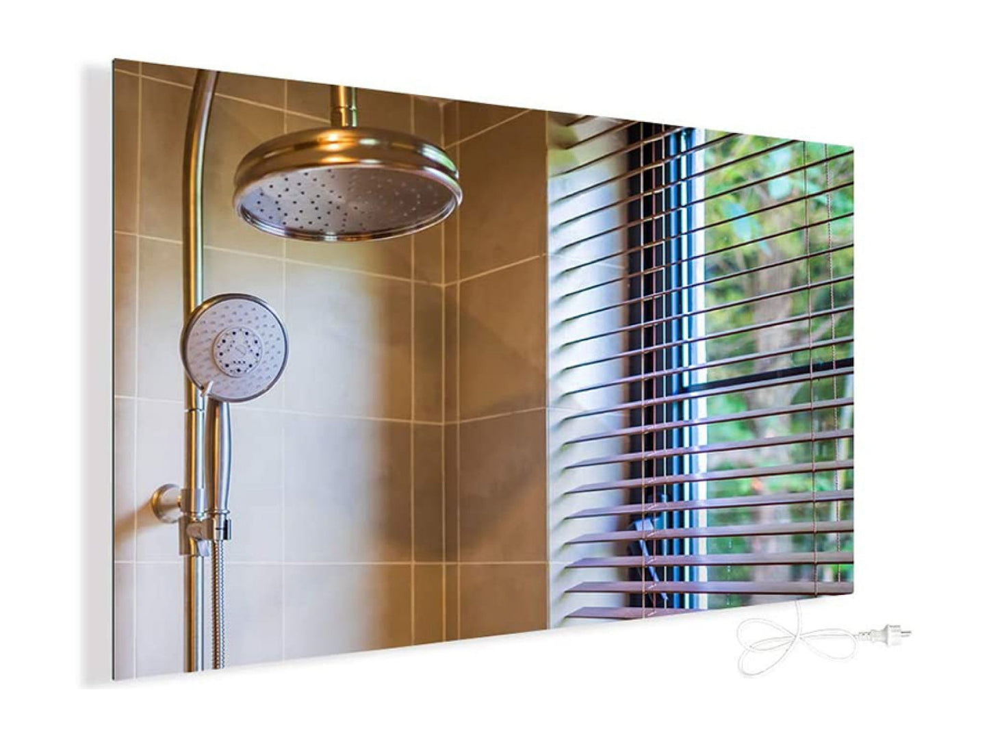 Zrcadlový infrapanel MIRROR 580W | Výhřevnost 10,5 m2 | 100x60 cm | WiFi termostat | Dálkový ovladač | Zrcadlo na šířku