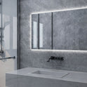 Zrcadlový infrapanel s LED osvětlením MIRROR 450W | Výhřevnost 8 m2 | 80x60 cm | WiFi termostat | Dálkový ovladač | Zrcadlo na šířku