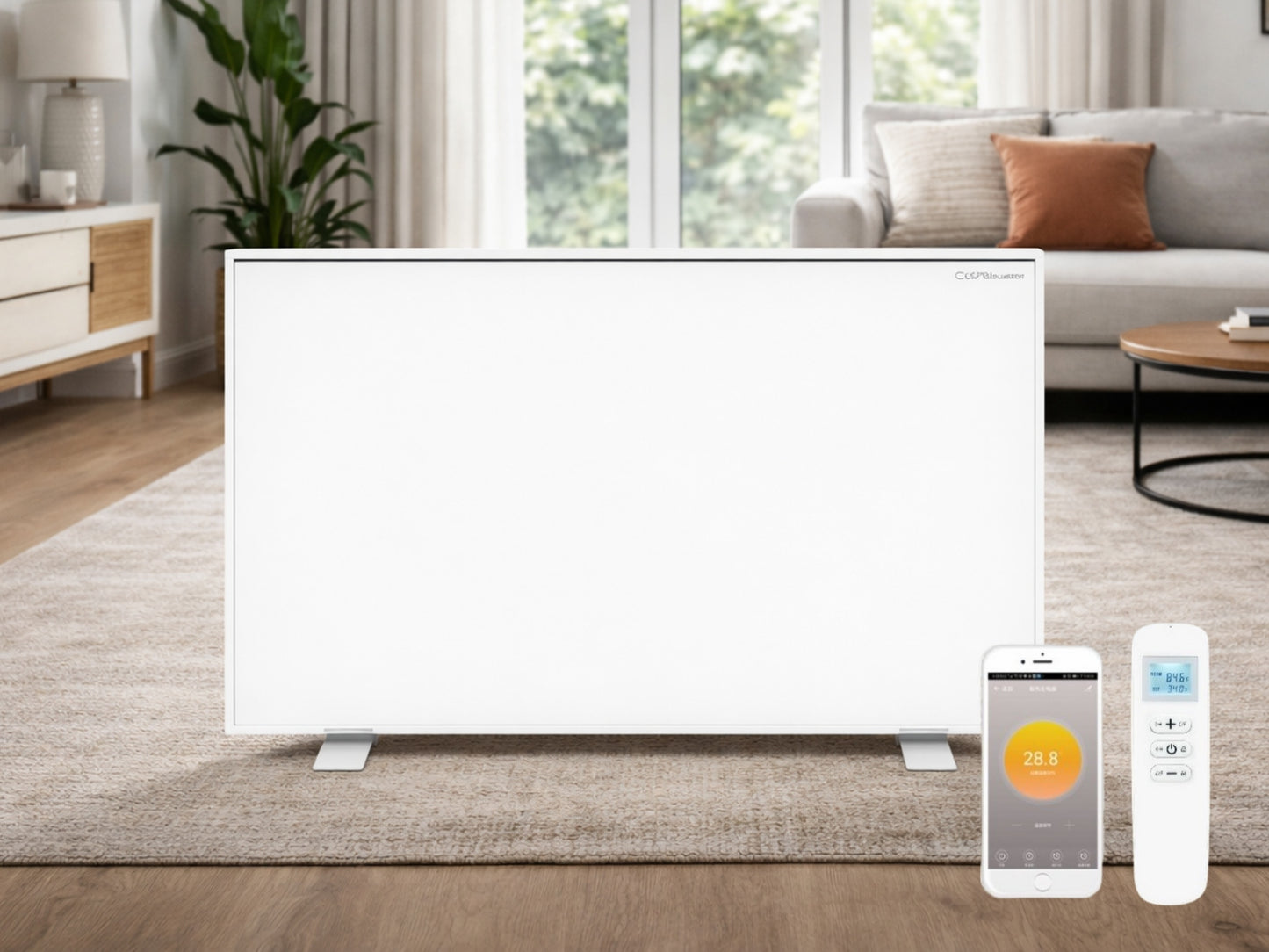 Volně stojící infrapanel BASIC STAND 1100W | Výhřevnost 20m2 | 120x90 cm | WiFi termostat